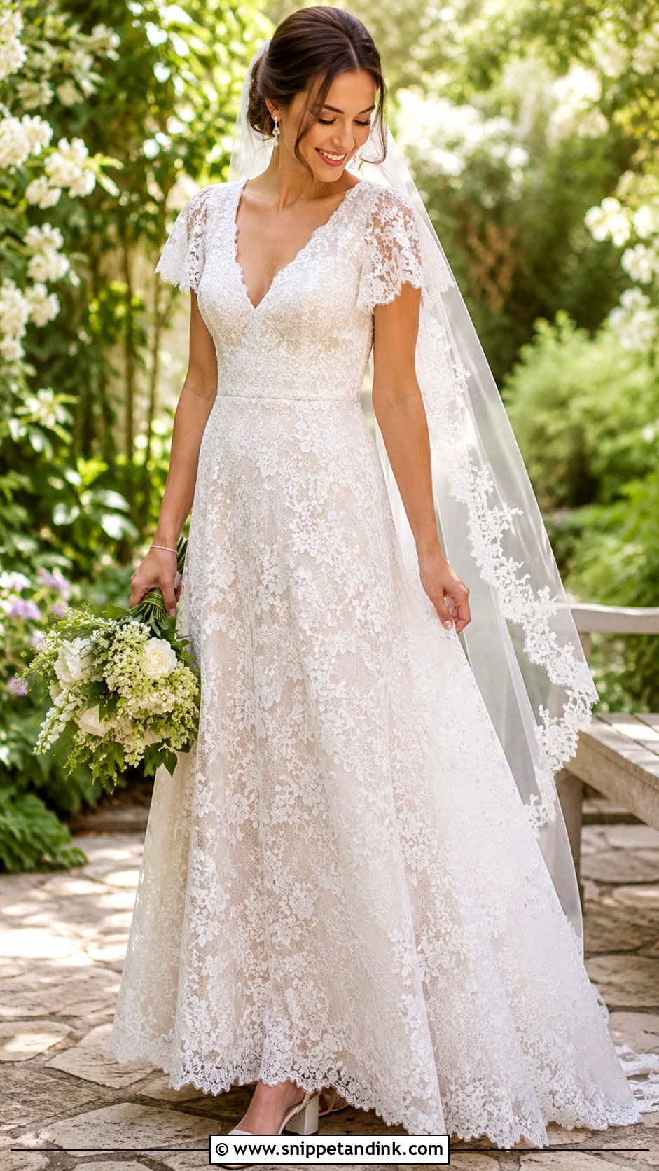All Lace Garden Wedding Dress - Snippet and Ink - 25 All Lace Wedding Dress Ideas