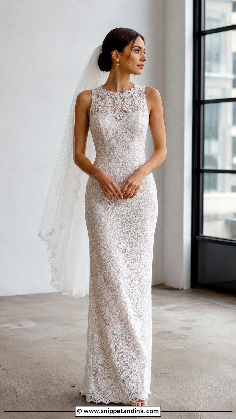All Lace Sheath Wedding Dress - Snippet and Ink - 25 All Lace Wedding Dress Ideas