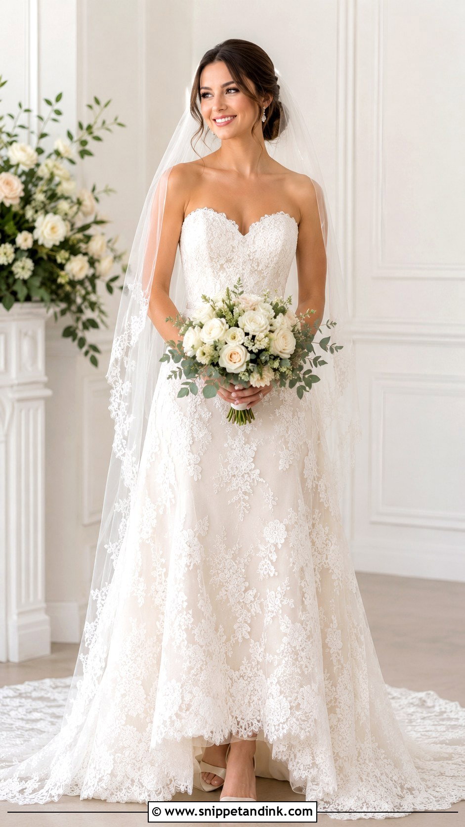 All Lace Sweetheart Wedding Dress - Snippet and Ink - 25 All Lace Wedding Dress Ideas