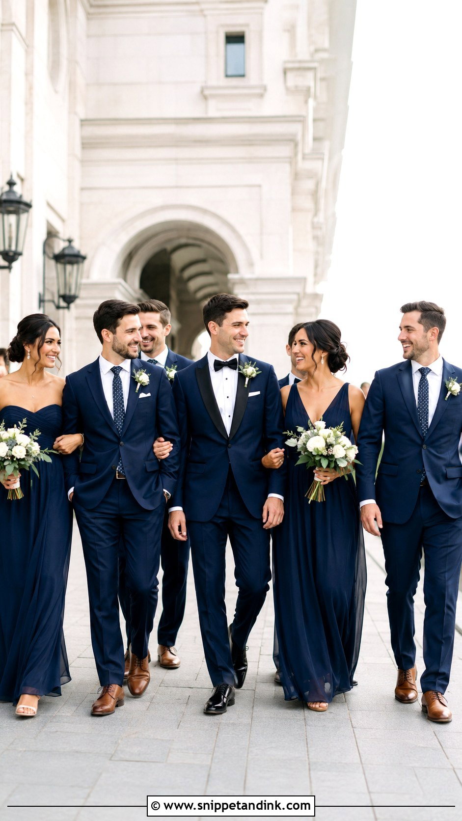 All Navy Bridal Party - Snippet and Ink - 20 Navy Bridal Parties Ideas
