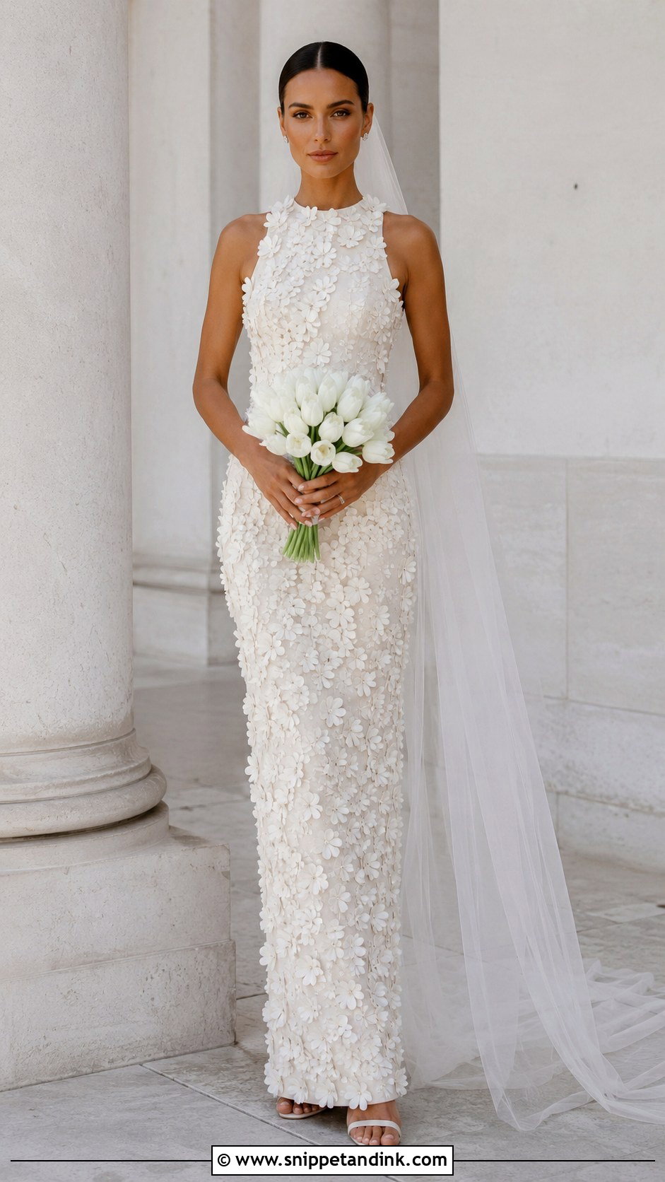 All Over 3D Flower Wedding Dress - Snippet and Ink - 20 3D Flower Wedding Dress Ideas