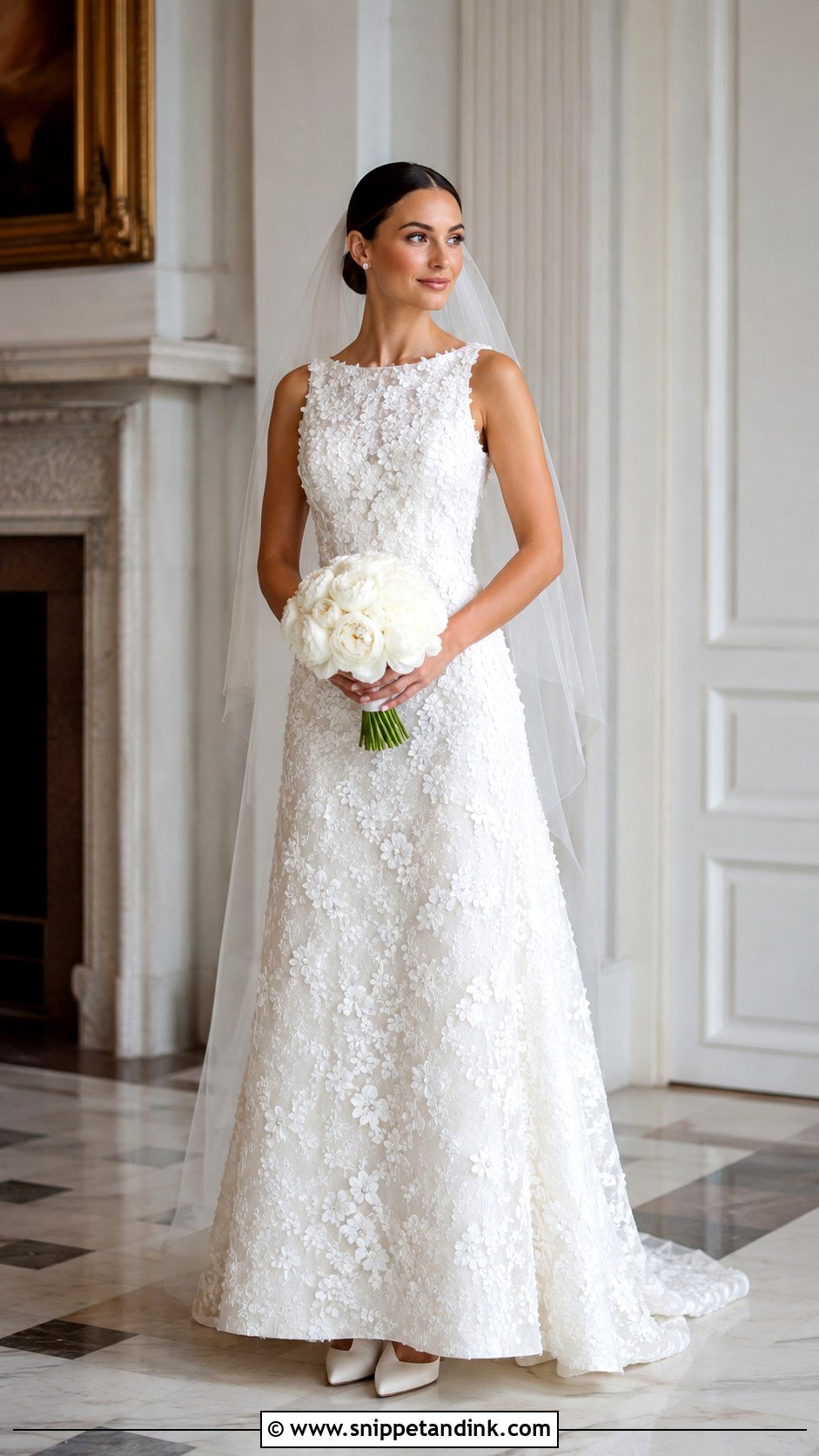 All Over Floral Applique Wedding Dress - Snippet and Ink - 20 Floral Applique Wedding Dress Ideas