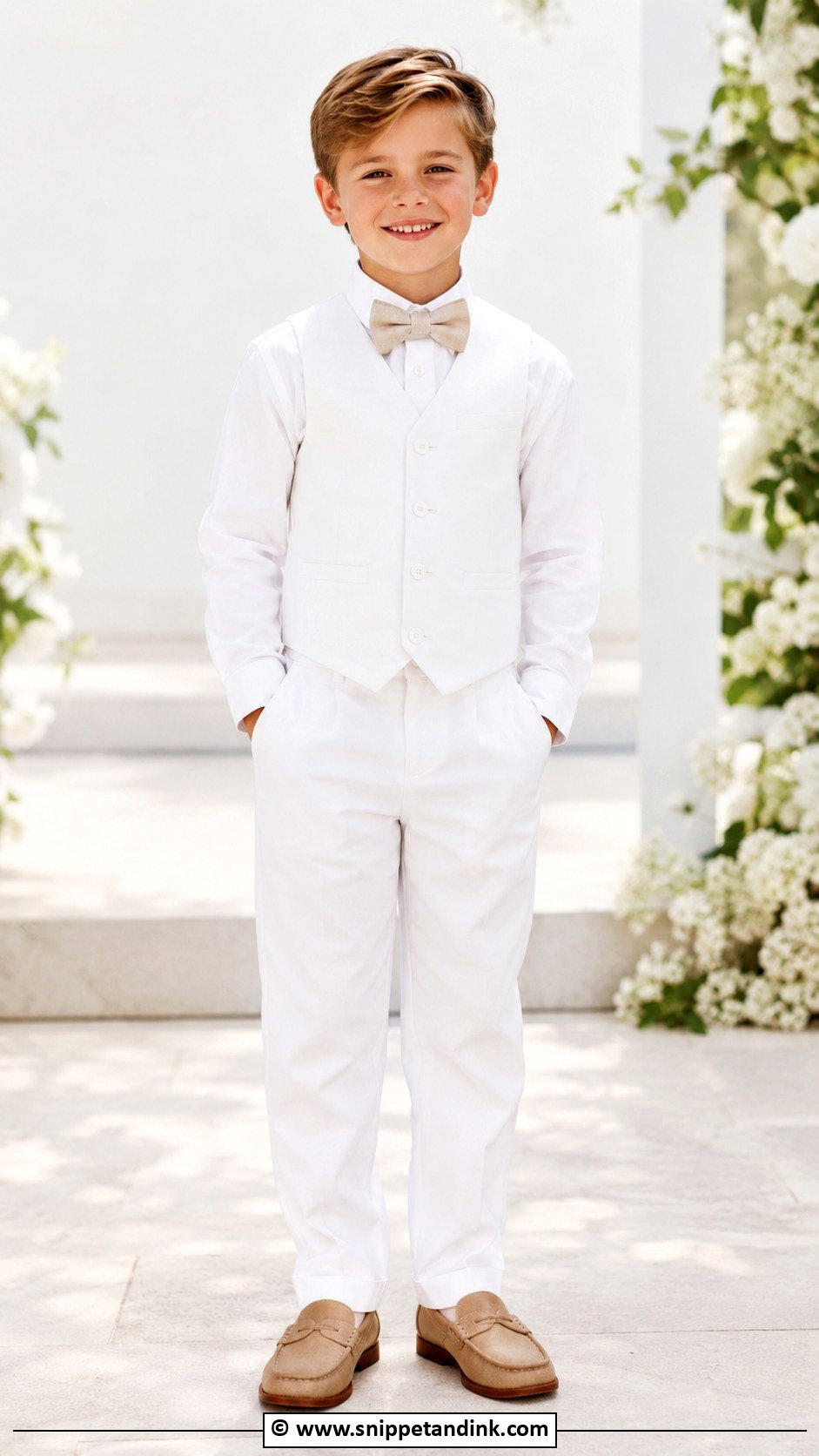 All White Ring Bearer Outfit - Snippet and Ink - 35 Ring Bearer Outfit Ideas