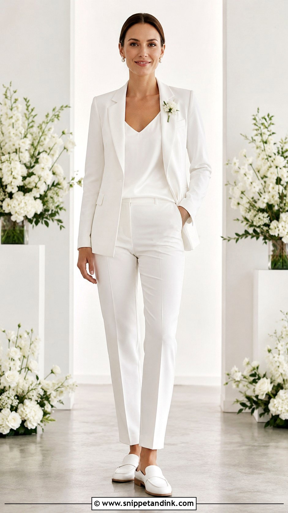 All White Wedding Suit Outfit - Snippet and Ink - 25 Lesbian Wedding Outfits Suits Style