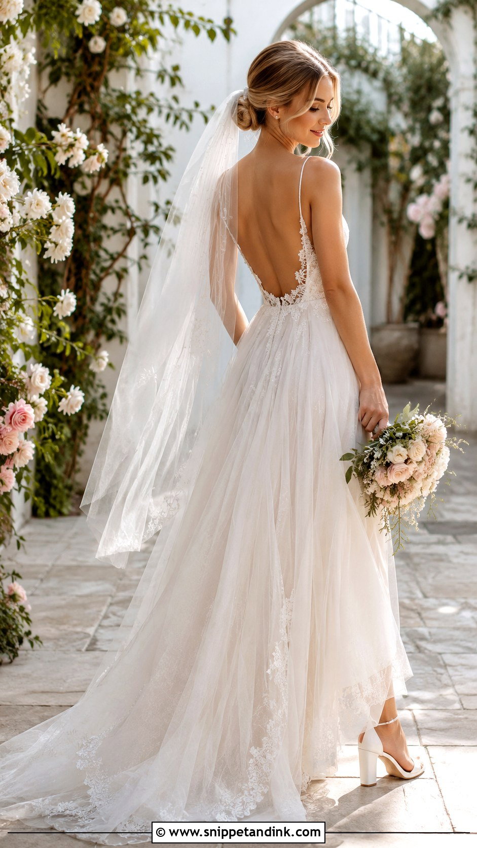 All Who Wander Backless Tulle Wedding Dress - Snippet and Ink - 20 All Who Wander Wedding Dress Ideas