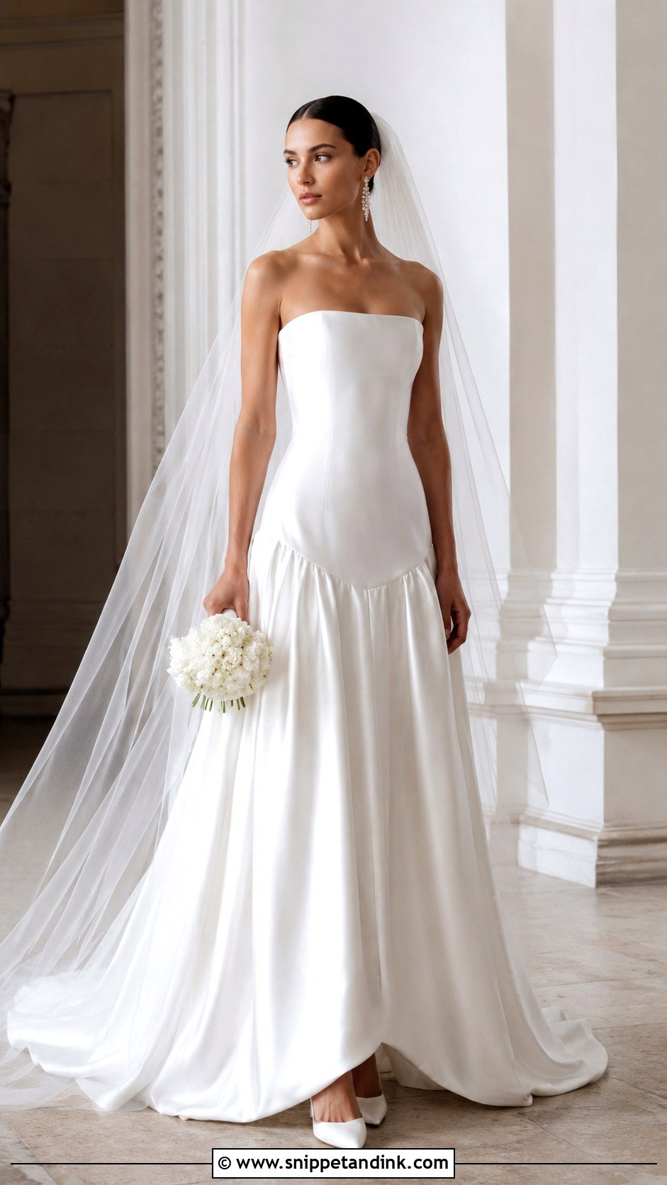 All Who Wander Drop Waist Satin Wedding Dress - Snippet and Ink - 20 All Who Wander Wedding Dress Ideas