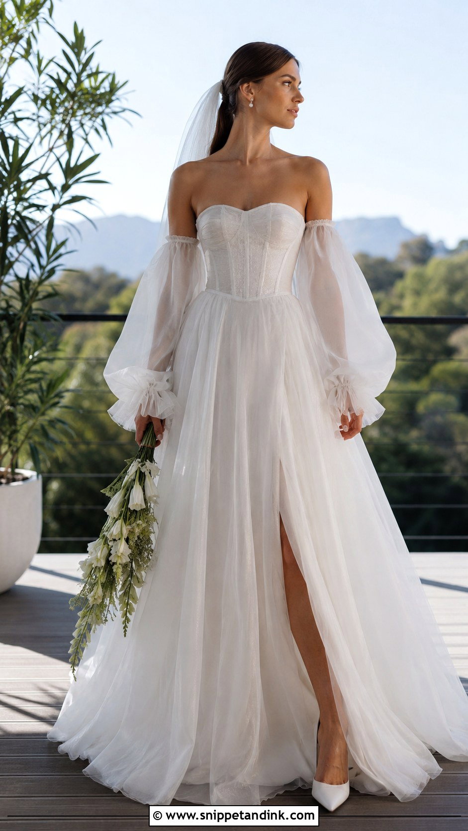 All Who Wander Wedding Dress With Puff Sleeves - Snippet and Ink - 20 All Who Wander Wedding Dress Ideas