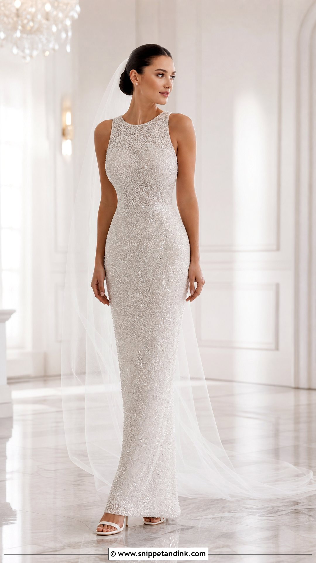 Allover Crystal Wedding Dress - Snippet and Ink - 20 Wedding Dress Crystals Ideas