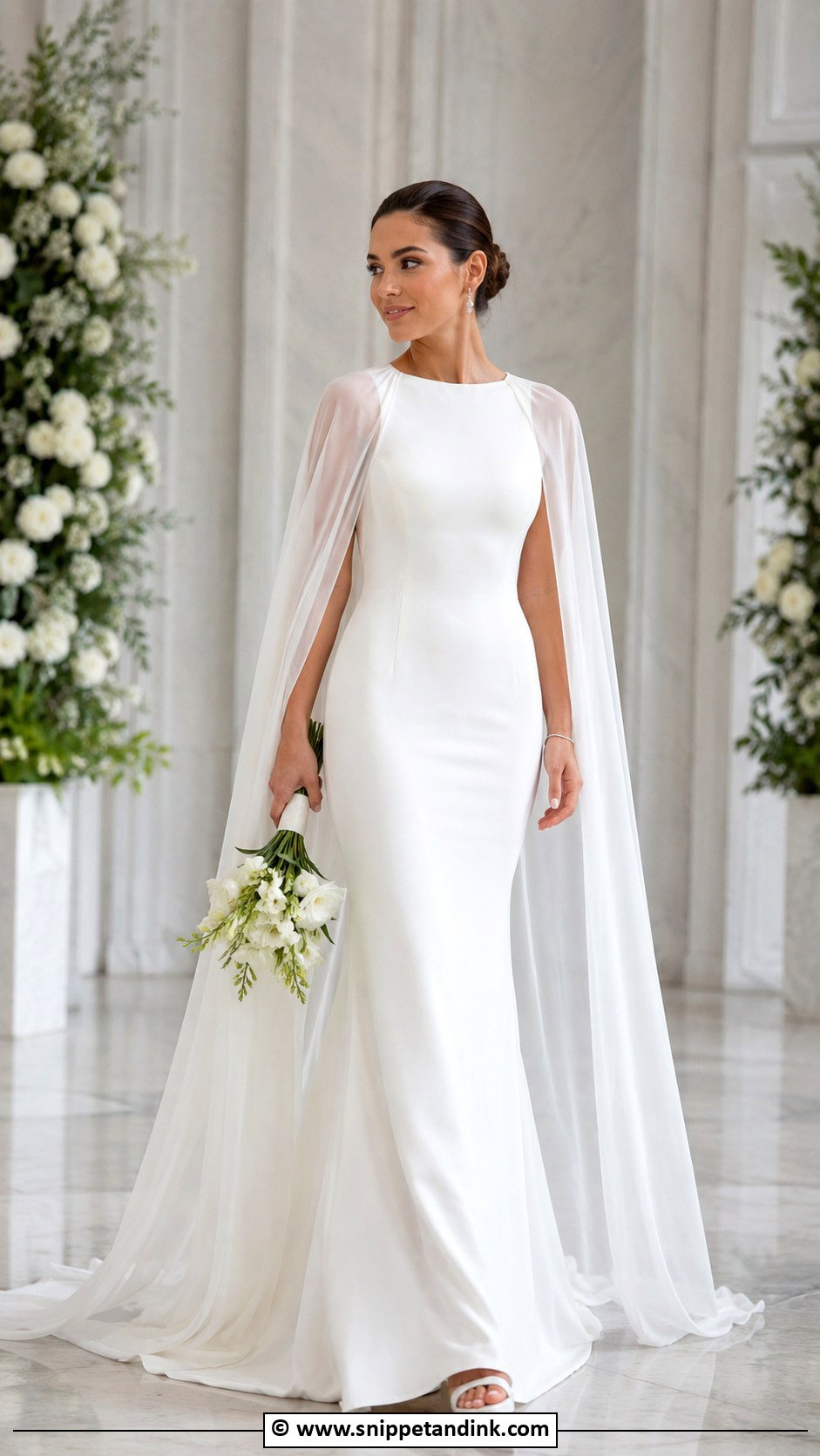 Allure Bridal Cape Veil Dress - Snippet and Ink - 25 Allure Bridal Ideas