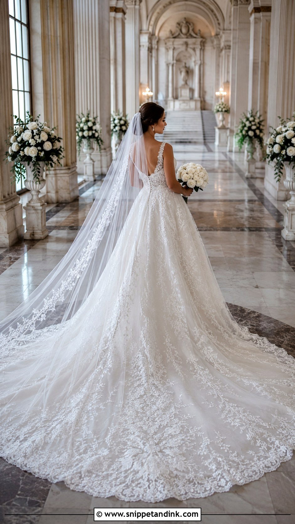 Allure Bridal Cathedral Train Wedding Dress - Snippet and Ink - 20 Allure Bridal Wedding Dress Ideas
