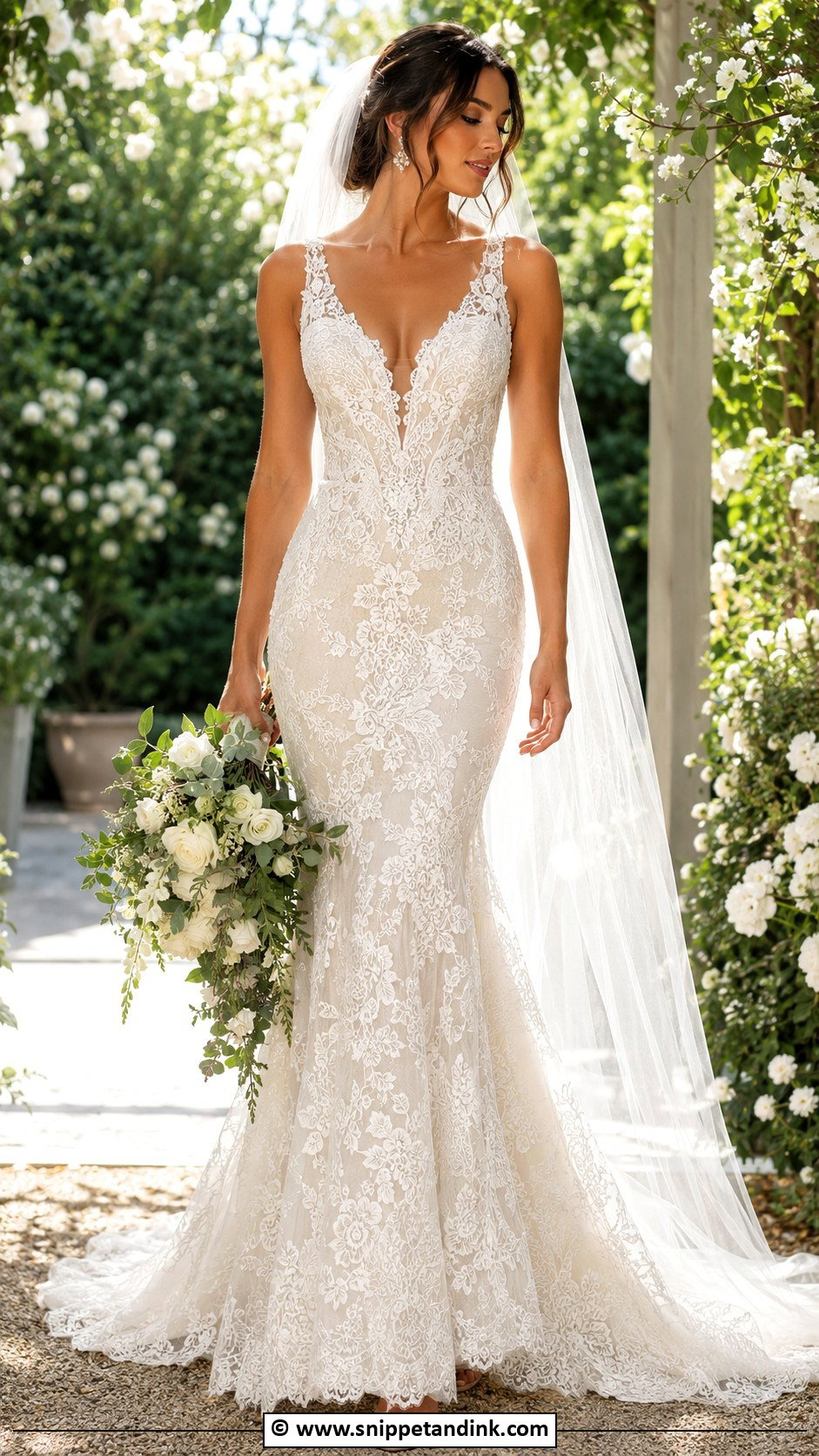 Allure Bridal Floral Lace Dress - Snippet and Ink - 25 Allure Bridal Ideas