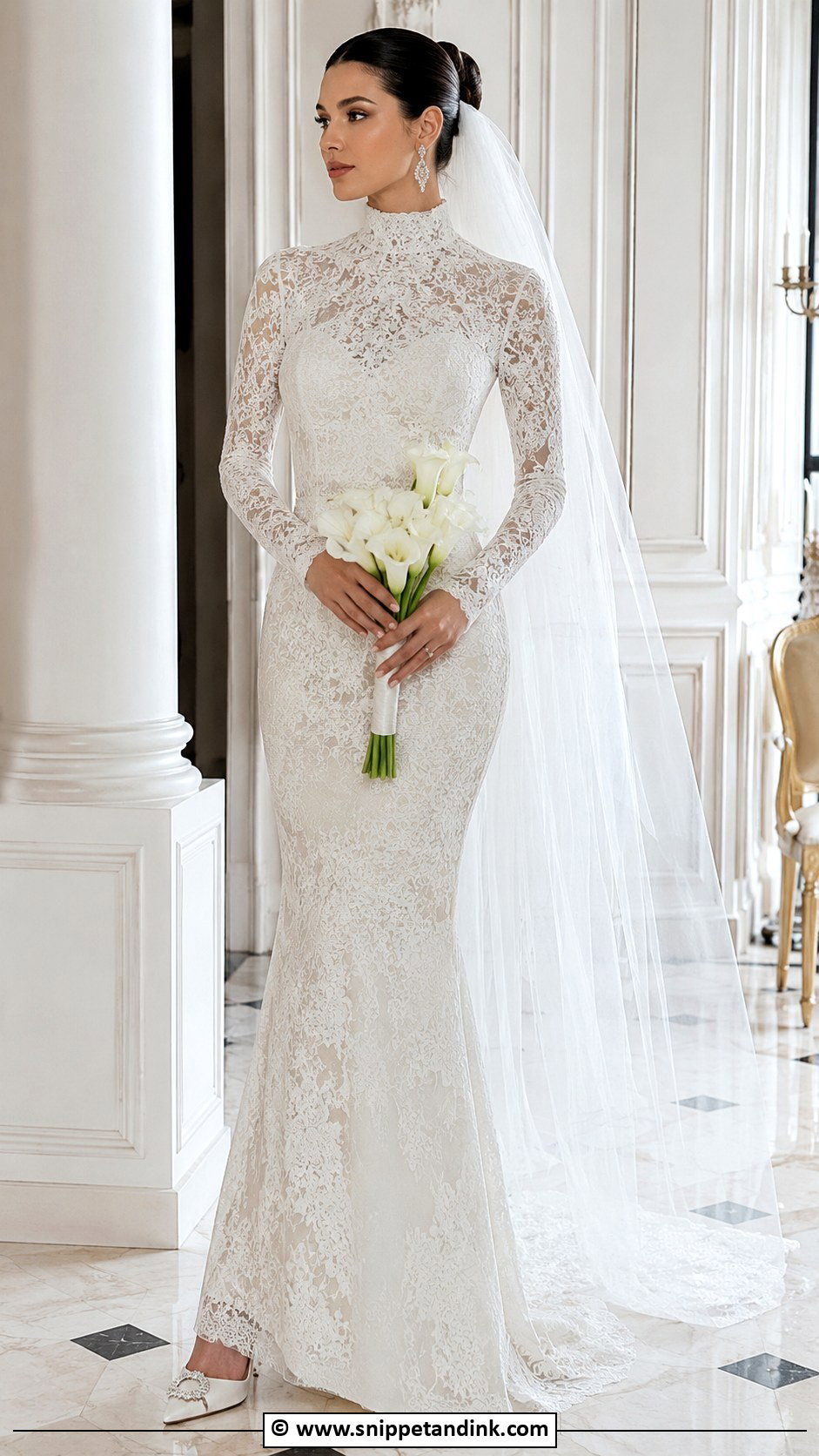 Allure Bridal High Neck Dress - Snippet and Ink - 25 Allure Bridal Ideas