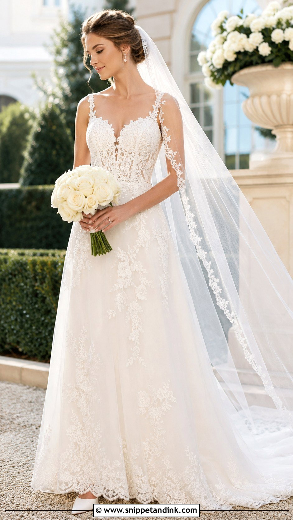 Allure Bridal Lace A Line Wedding Dress - Snippet and Ink - 20 Allure Bridal Wedding Dress Ideas