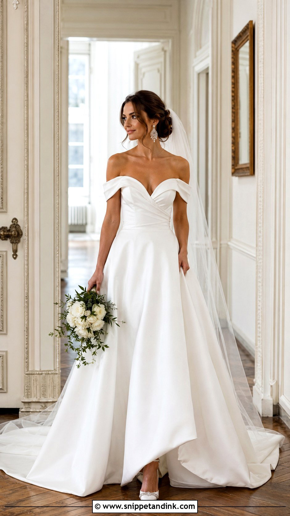 Allure Bridal Off The Shoulder Wedding Dress - Snippet and Ink - 20 Allure Bridal Wedding Dress Ideas