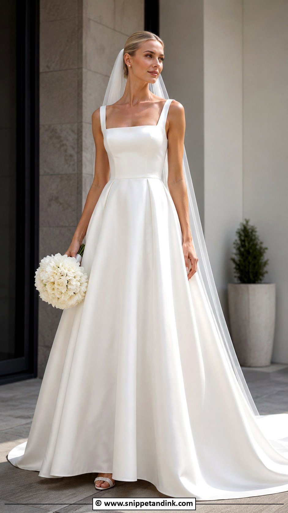 Allure Bridal Square Neck Dress - Snippet and Ink - 25 Allure Bridal Ideas