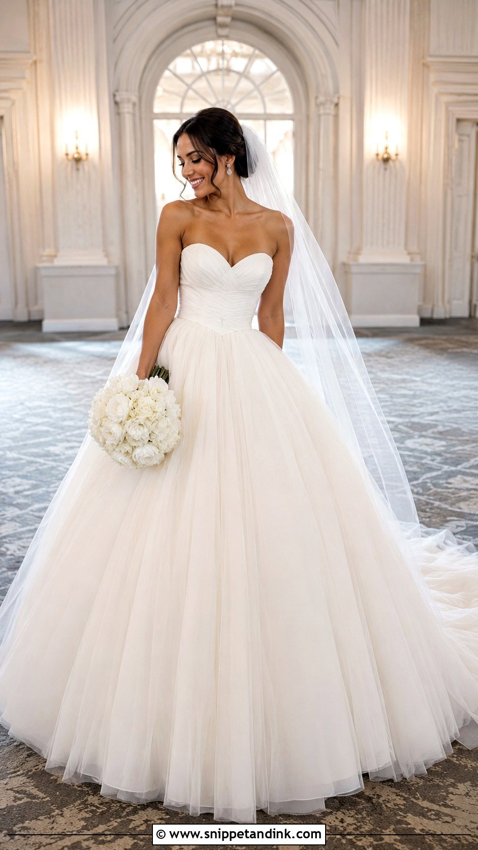 Allure Bridal Strapless Ball Gown Wedding Dress - Snippet and Ink - 20 Allure Bridal Wedding Dress Ideas