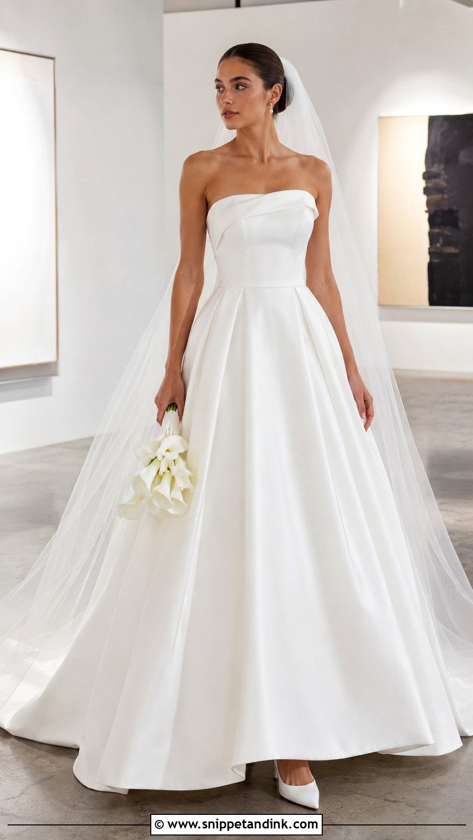 Allure Strapless Mikado Wedding Gown - Snippet and Ink - 20 Allure Bridal Gowns
