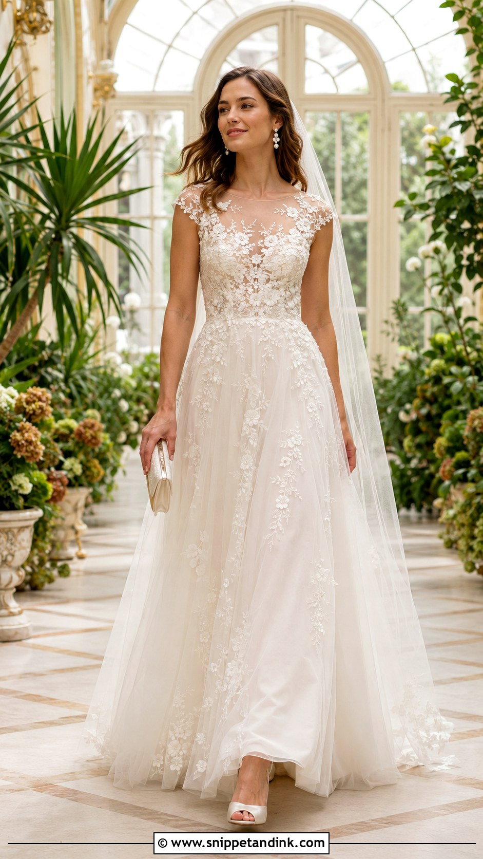 Alonuko Embroidered A Line Wedding Dress - Snippet and Ink - 20 Alunoku Bridal Ideas