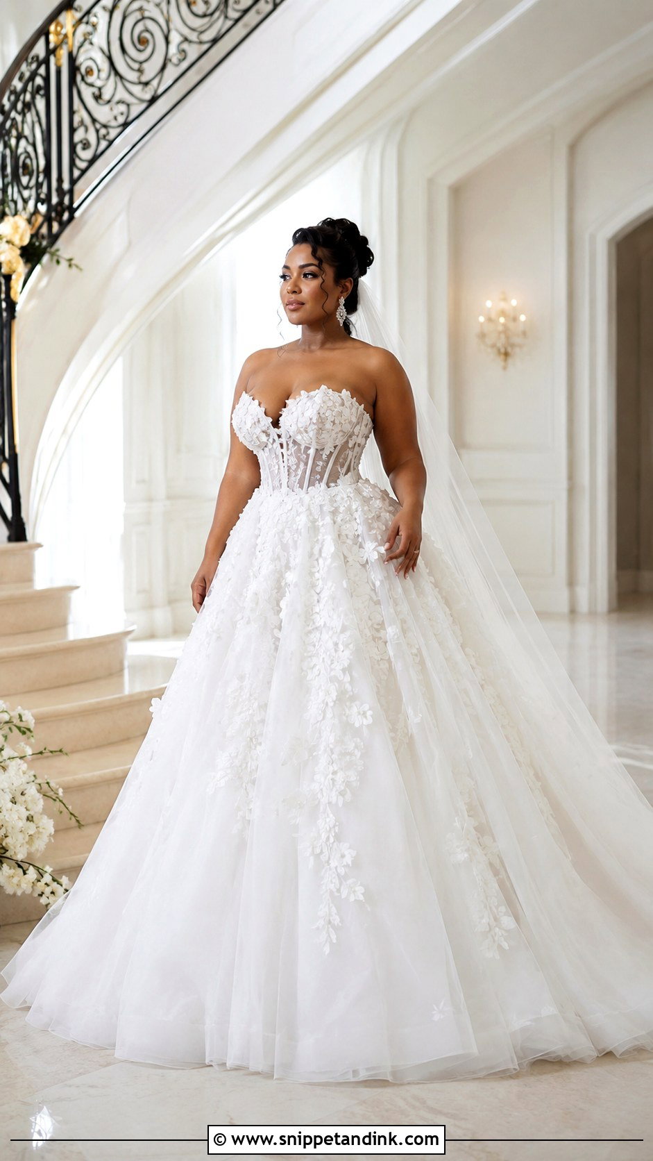 Alonuko Floral Ball Gown Wedding Dress - Snippet and Ink - 20 Alunoku Bridal Ideas