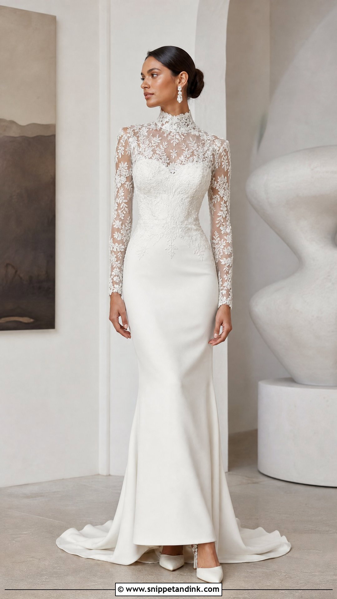 Alonuko High Neck Wedding Gown - Snippet and Ink - 25 Alonuko Wedding Gowns