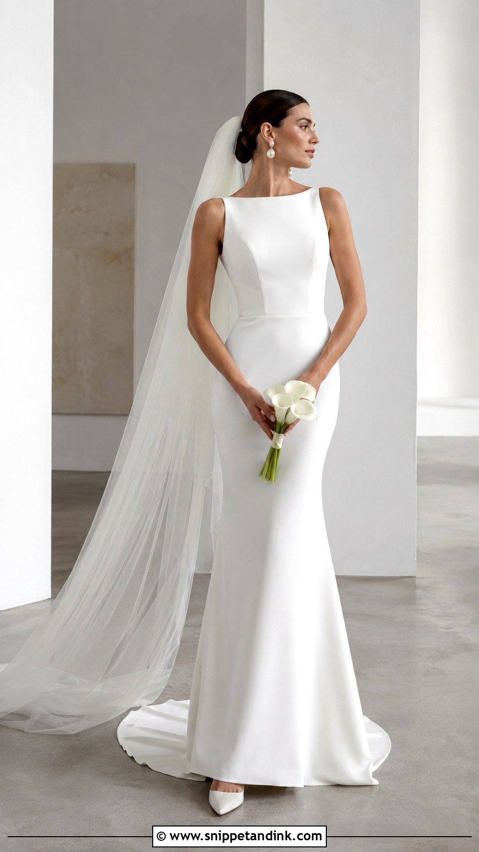 Alonuko Minimal Crepe Mermaid Gown - Snippet and Ink - 20 Alunoku Bridal Ideas
