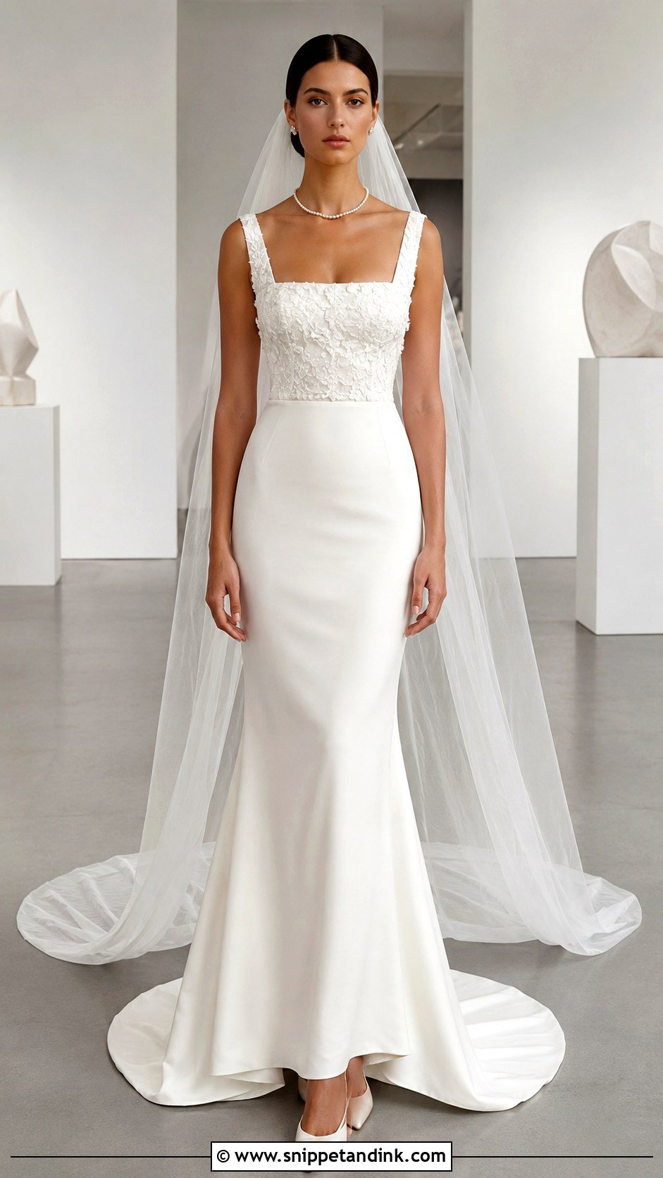 Alonuko Square Neck Wedding Dress - Snippet and Ink - 20 Alunoku Bridal Ideas