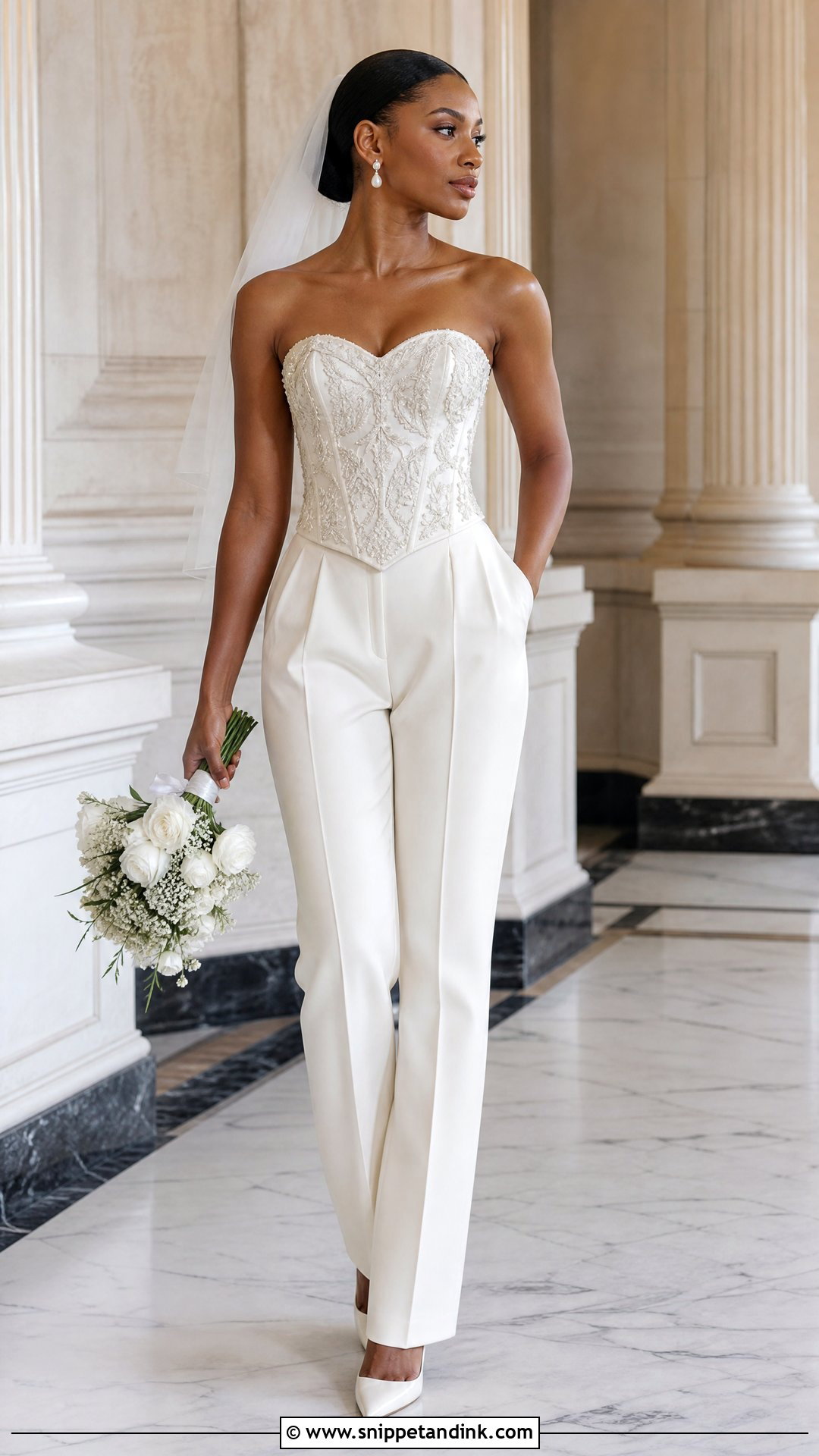 Alonuko Trouser Wedding Outfit - Snippet and Ink - 25 Alonuko Wedding Gowns