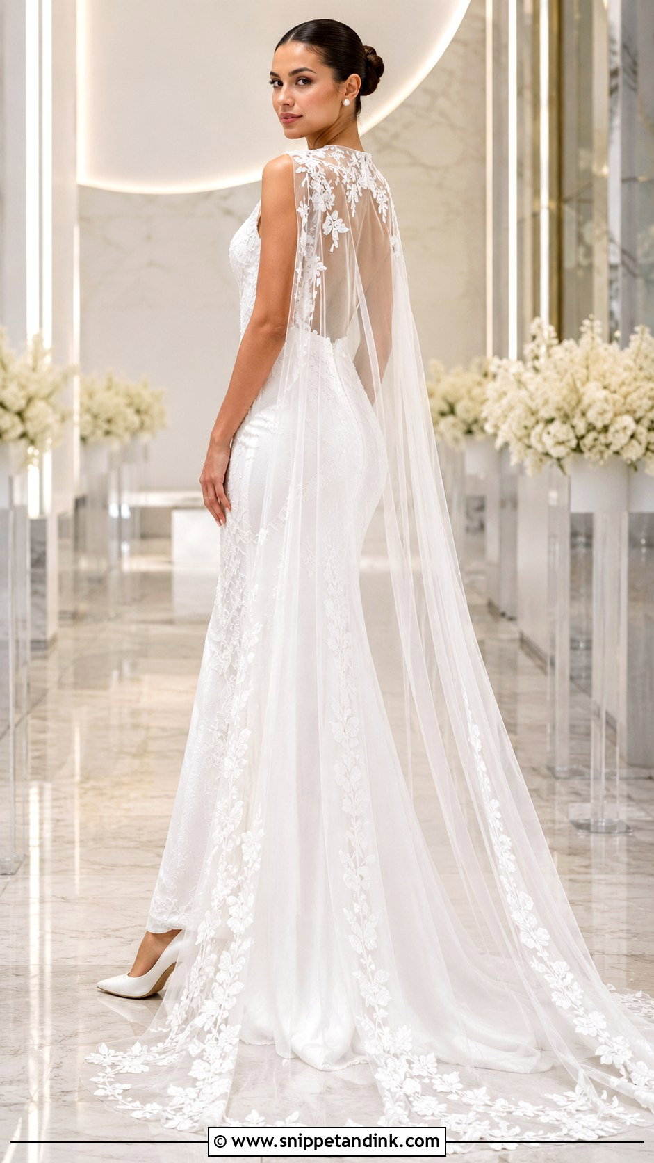 Alonuko Wedding Dress With Cape - Snippet and Ink - 20 Alunoku Bridal Ideas
