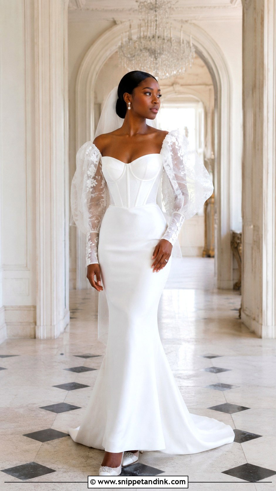 Alonuko Wedding Dress With Puff Sleeves - Snippet and Ink - 20 Alunoku Bridal Ideas