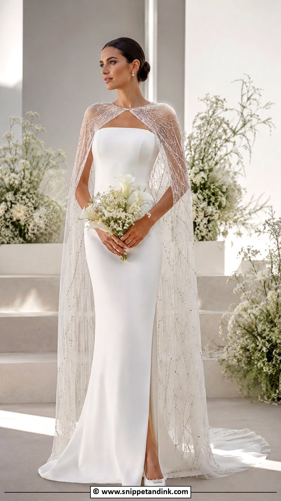 Alt Bride Cape Wedding Dress - Snippet and Ink - 30 Alt Bride Ideas