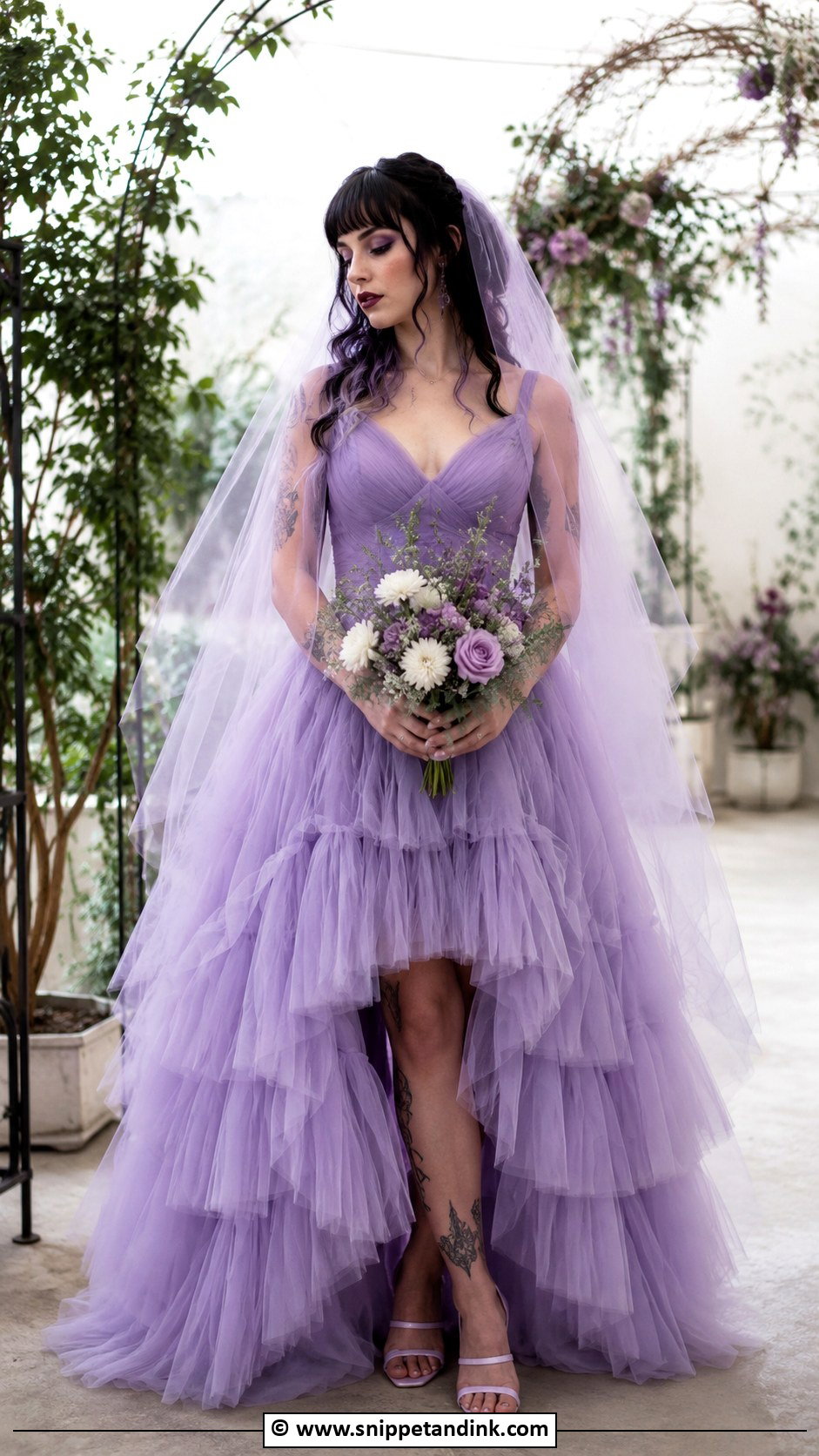 Alt Bride Colored Tulle Dress - Snippet and Ink - 30 Alt Bride Ideas