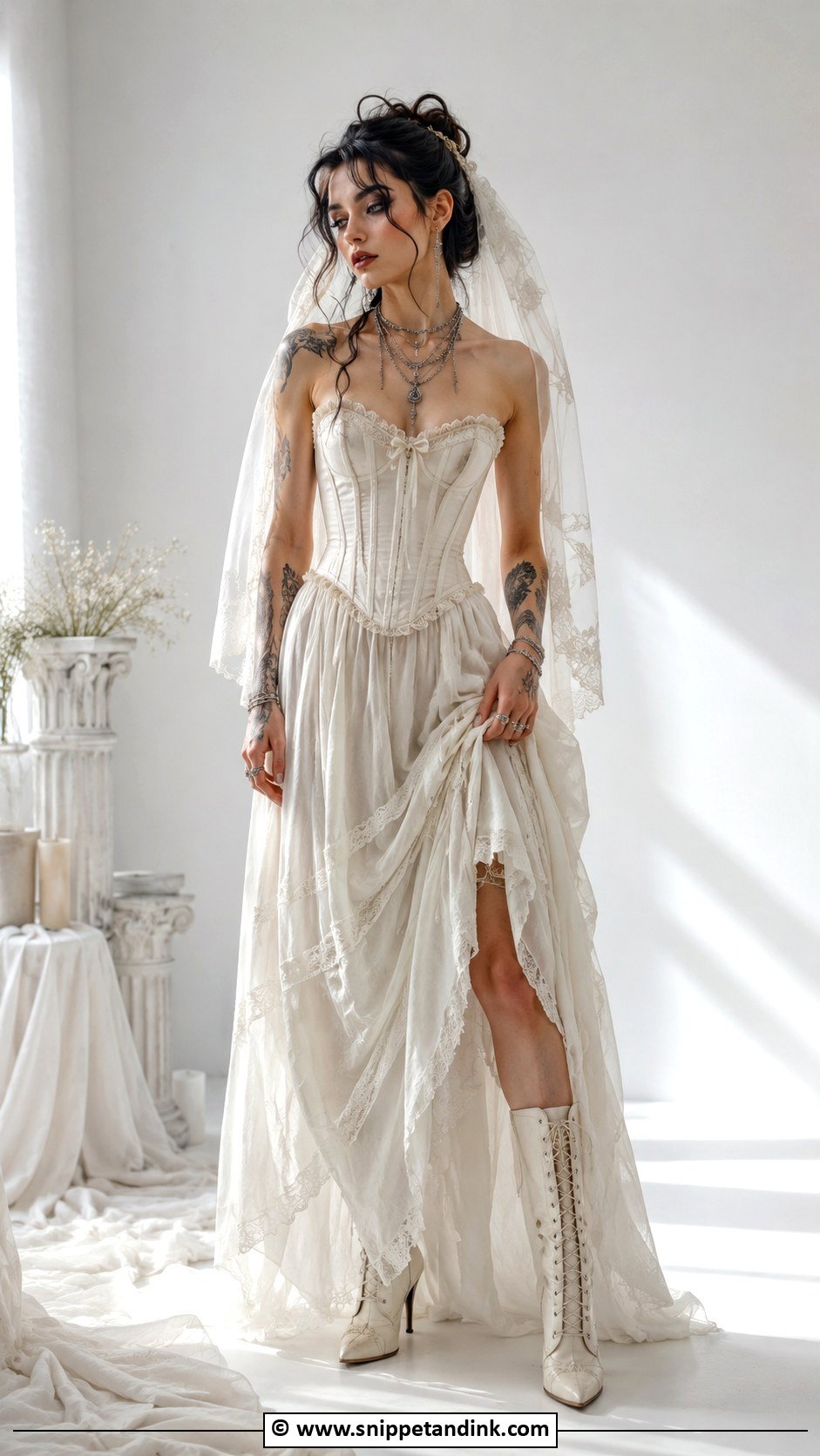 Alt Bride Corset Wedding Dress - Snippet and Ink - 30 Alt Bride Ideas