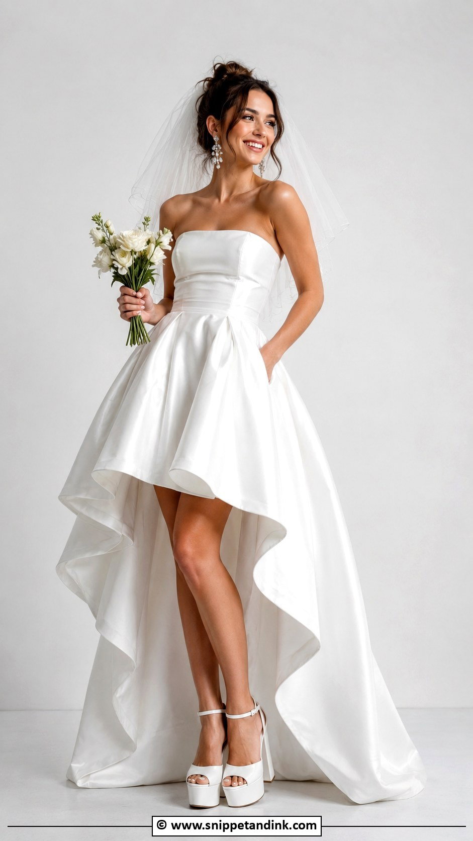 Alt Bride High Low Wedding Dress - Snippet and Ink - 30 Alt Bride Ideas