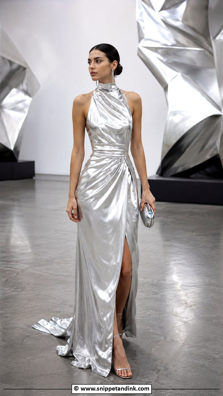 Alt Bride Metallic Wedding Dress - Snippet and Ink - 30 Alt Bride Ideas