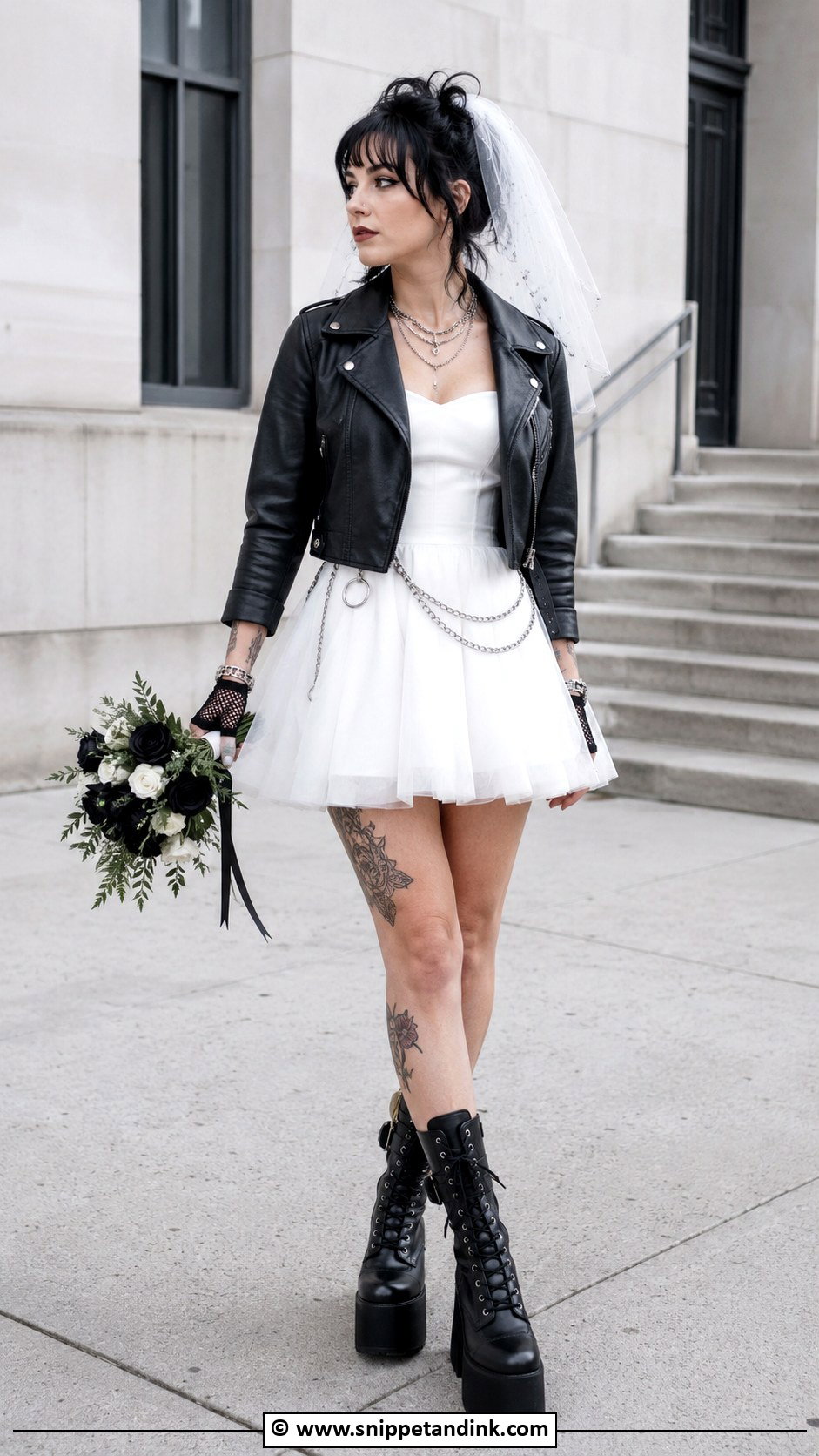 Alt Bride Punk Wedding Outfit - Snippet and Ink - 30 Alt Bride Ideas