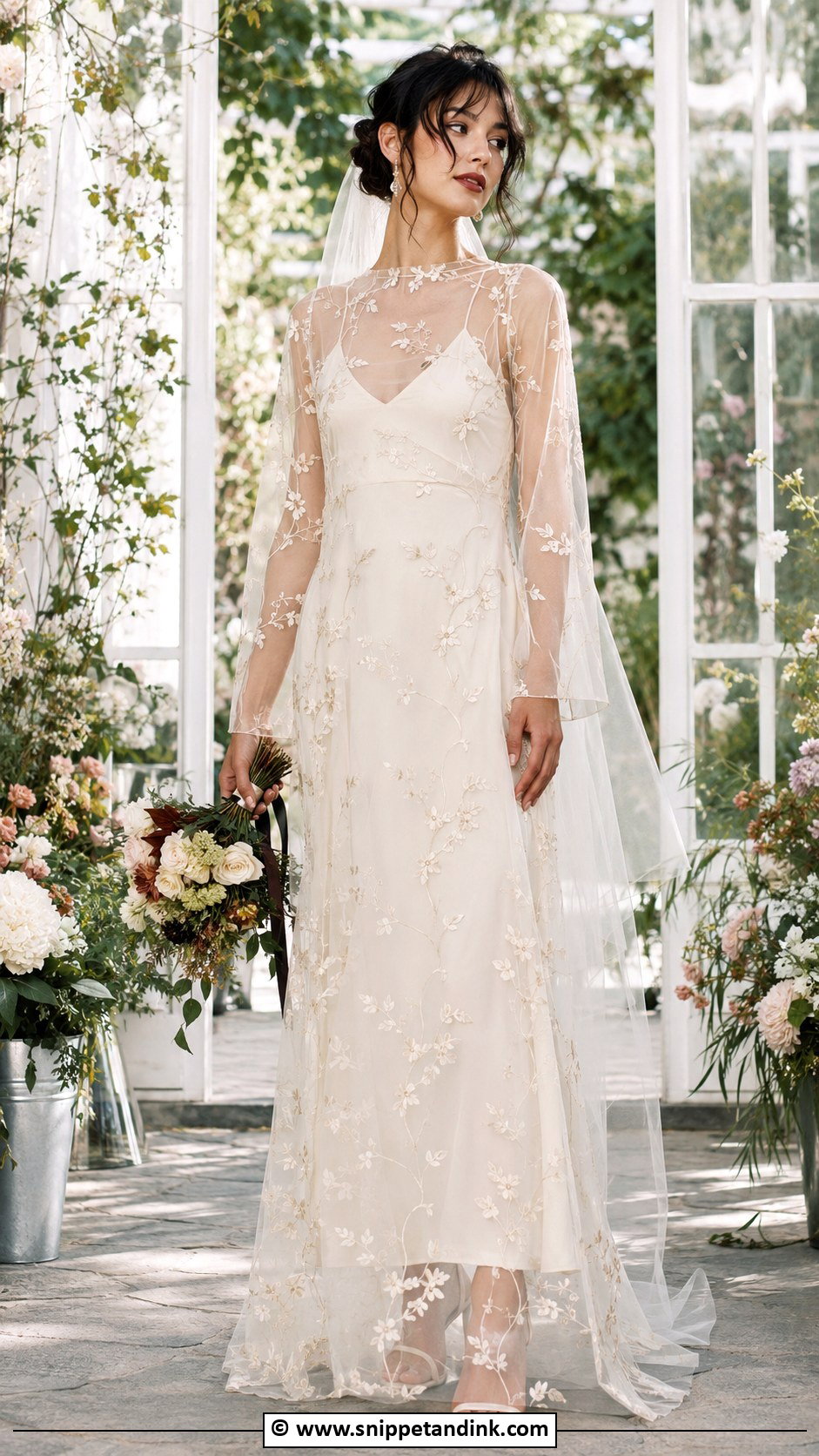 Alt Bride Sheer Overlay Dress - Snippet and Ink - 30 Alt Bride Ideas
