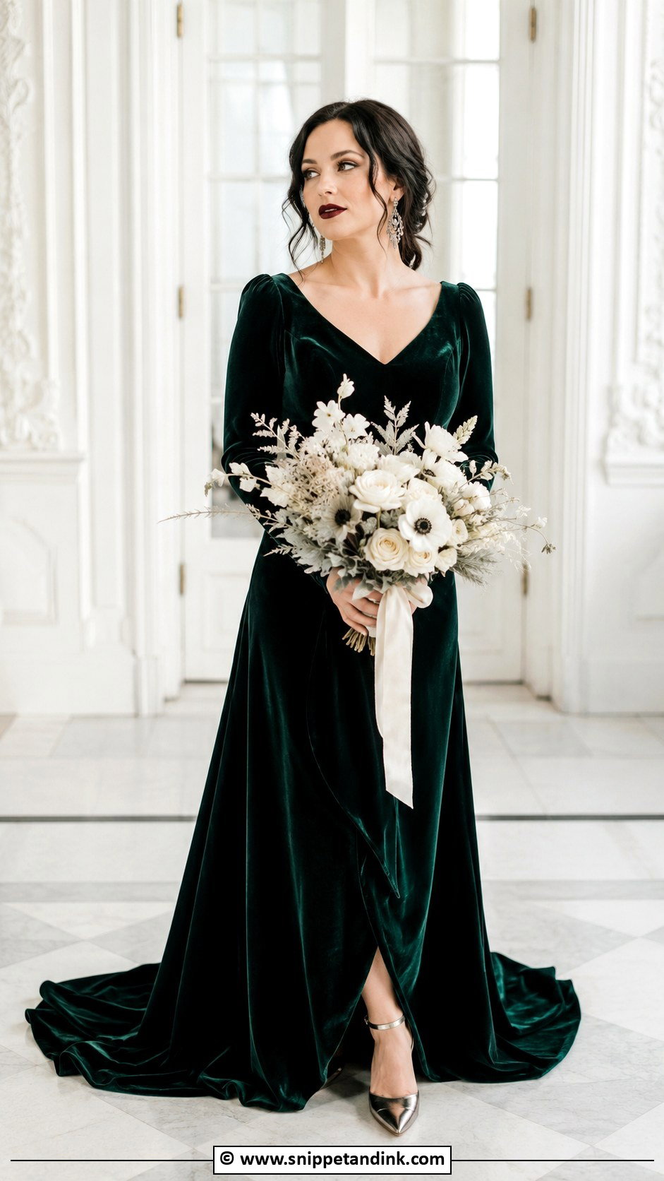 Alt Bride Velvet Wedding Dress - Snippet and Ink - 30 Alt Bride Ideas