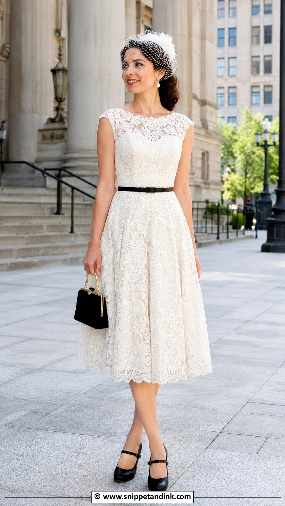 Alt Bride Vintage Tea Length Dress - Snippet and Ink - 30 Alt Bride Ideas