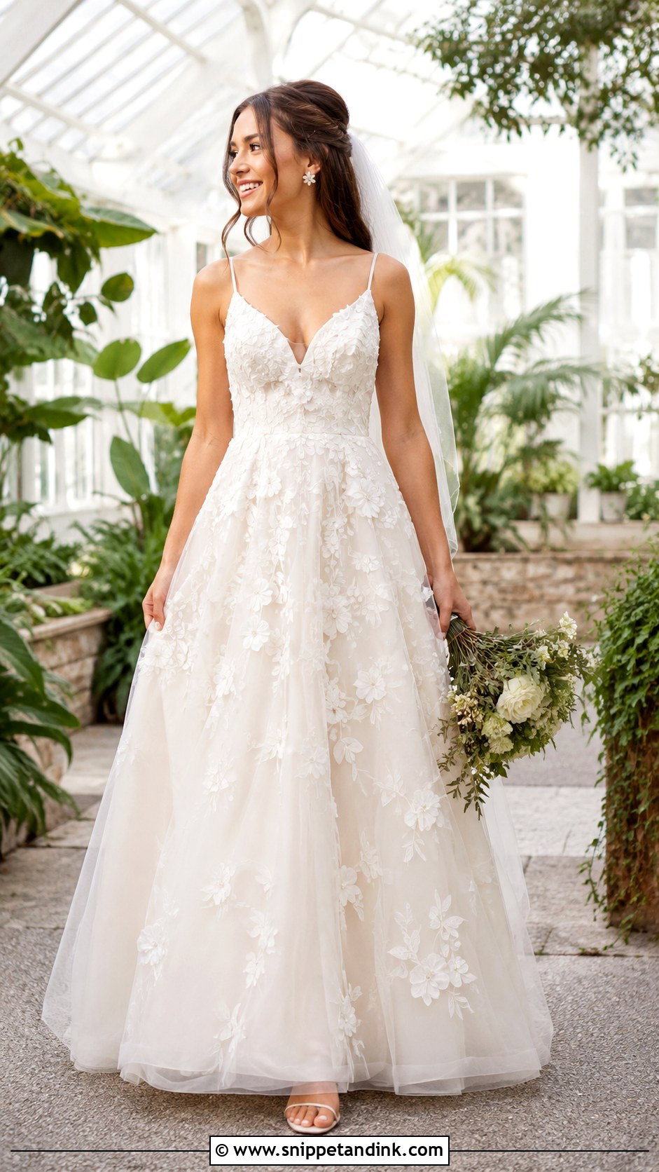 Amazon Floral Applique Wedding Dress - Snippet and Ink - 20 Amazon Wedding Dress Ideas