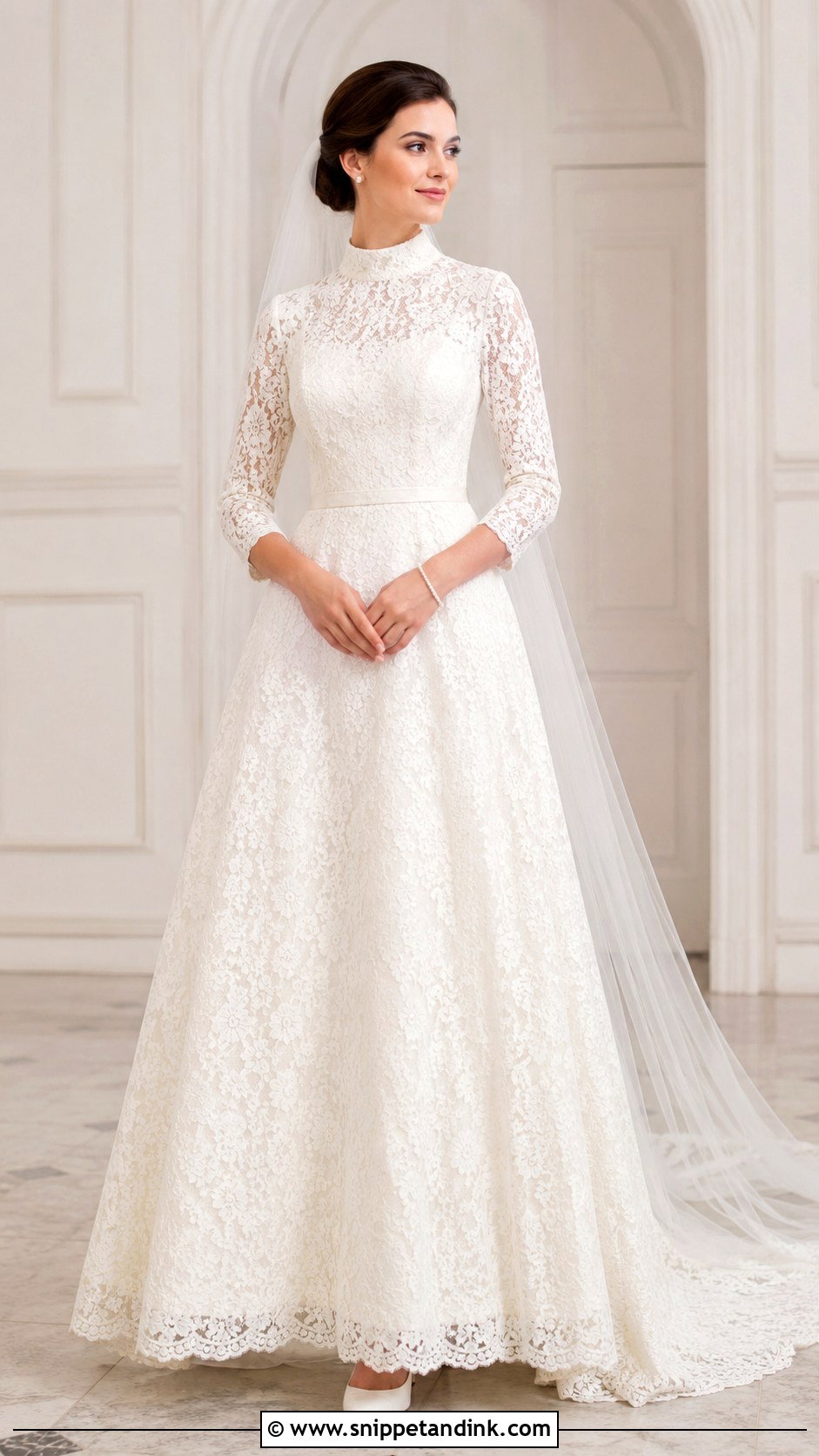 Amazon Modest High Neck Wedding Dress - Snippet and Ink - 20 Amazon Wedding Dress Ideas
