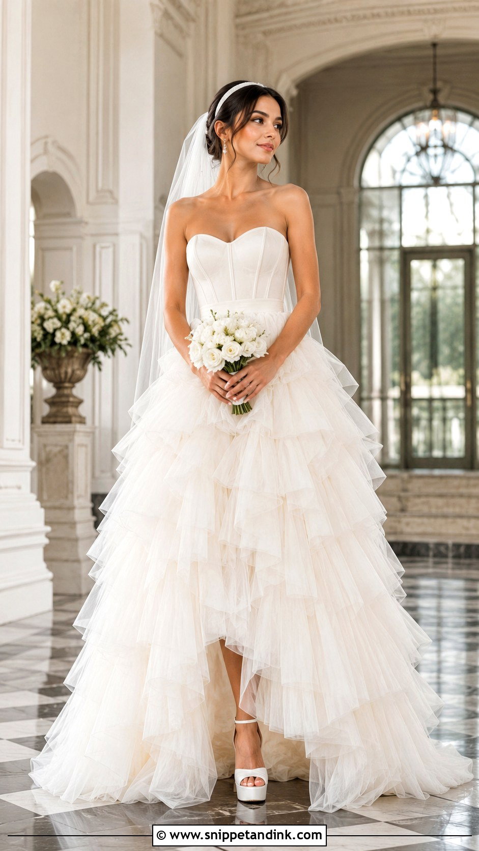 Amazon Ruffle Tulle Wedding Dress - Snippet and Ink - 20 Amazon Wedding Dress Ideas