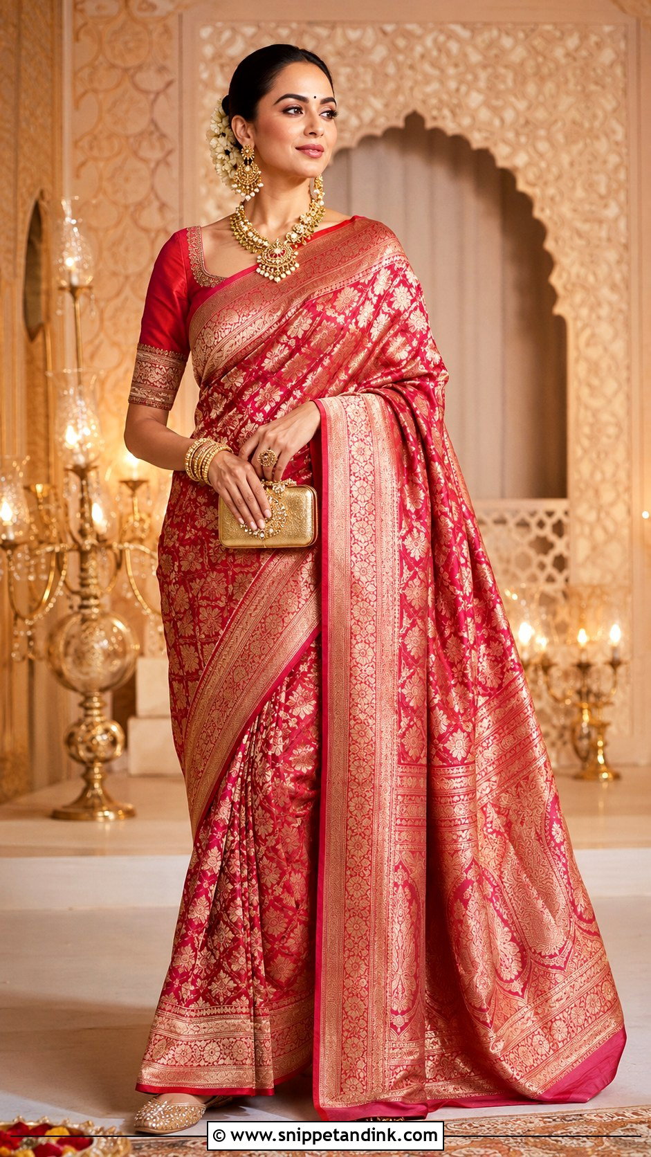 Ambani Wedding Banarasi Saree Outfit - Snippet and Ink - 25 Ambani Wedding Outfit Ideas