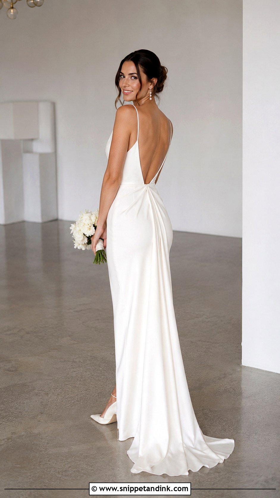 American Bustle for A Line Wedding Dress - Snippet and Ink - 20 Dress Bustle Ideas