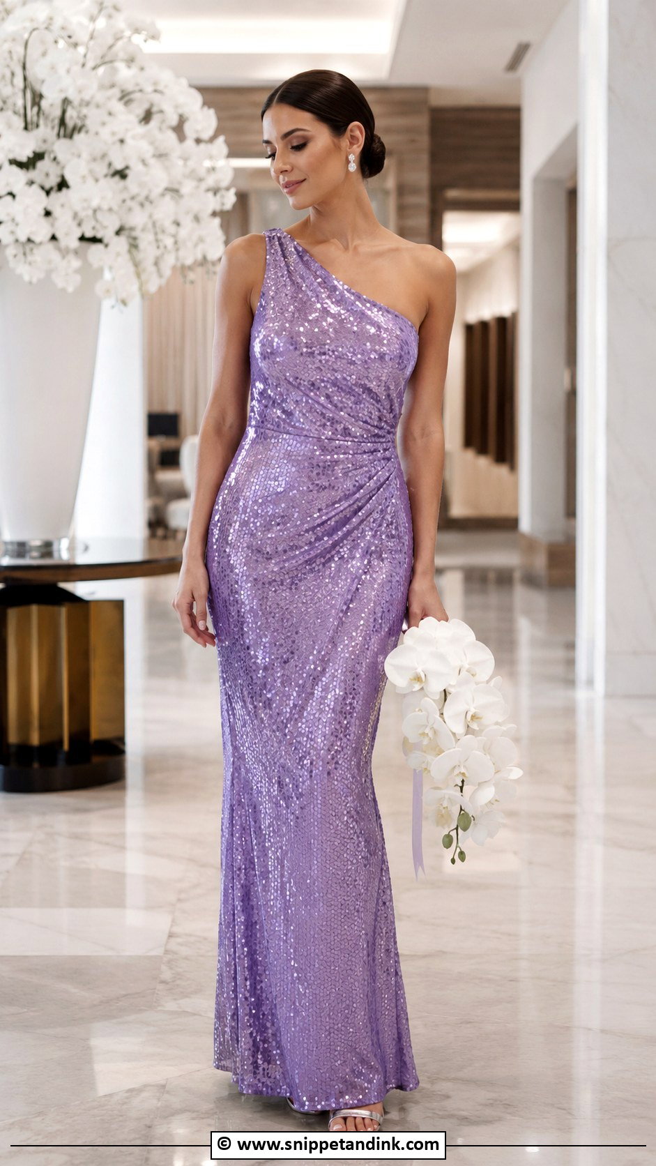 Amethyst Sequin Wedding Dress - Snippet and Ink - 30 Purple Wedding Dress Ideas