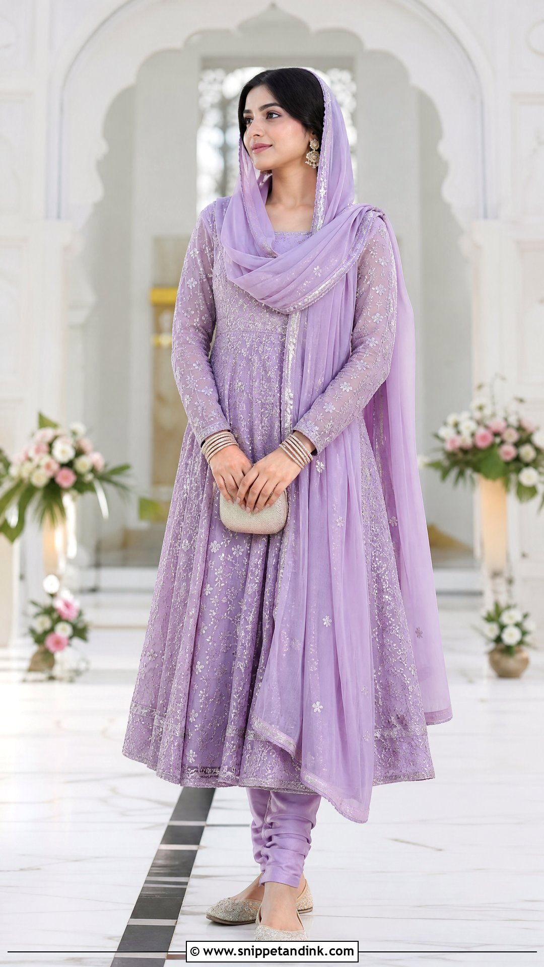 Anarkali And Churidar Outfit For Gurdwara Wedding - Snippet and Ink - 20 Gurdwara Wedding Outfit Ideas