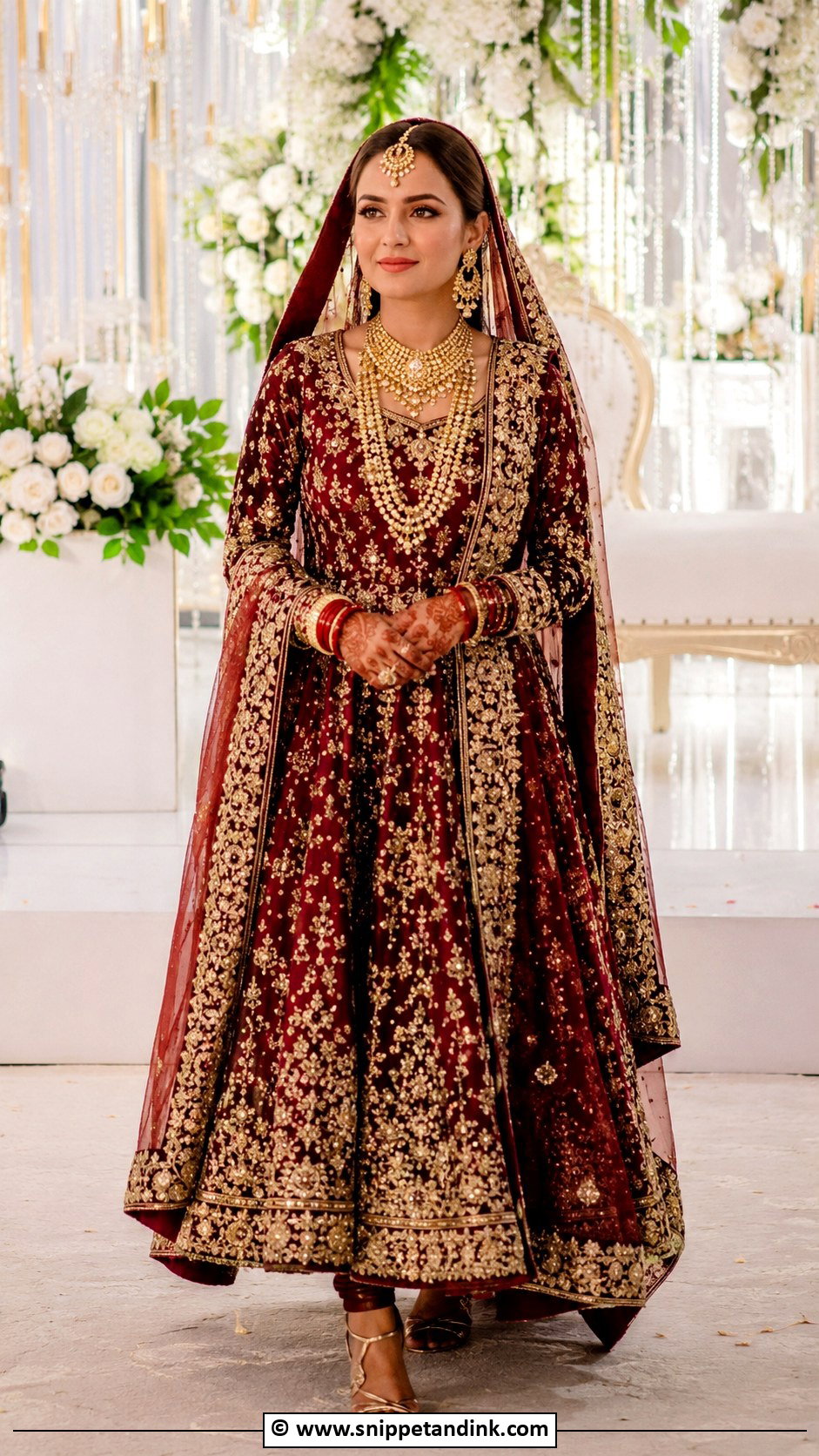Anarkali Barat Bride Dress - Snippet and Ink - 30 Barat Bride Ideas