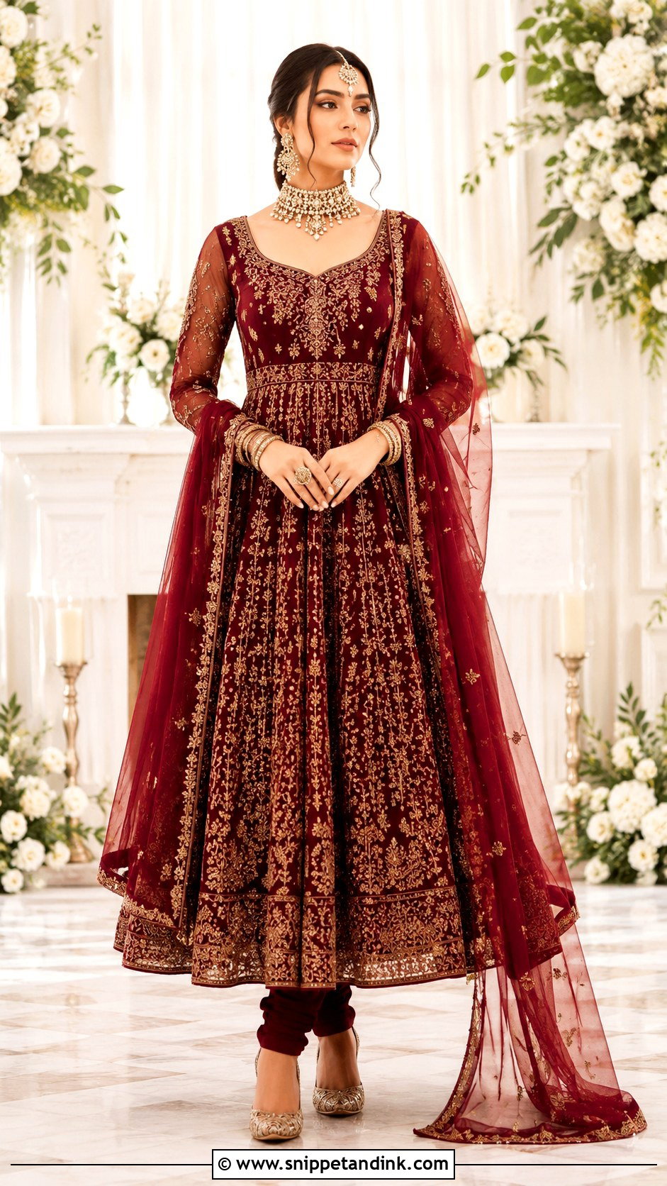 Anarkali Bridal Outfit For Wedding Day - Snippet and Ink - 25 Indian Bridal Outfits Wedding Day