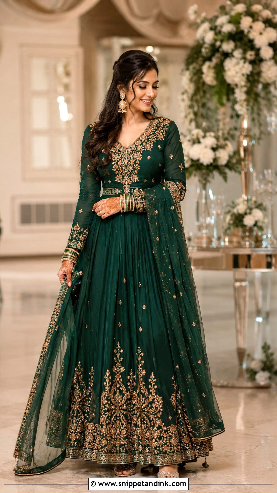 Anarkali Bridal Sangeet Gown - Snippet and Ink - 25 Bridal Sangeet Outfit Gown Ideas