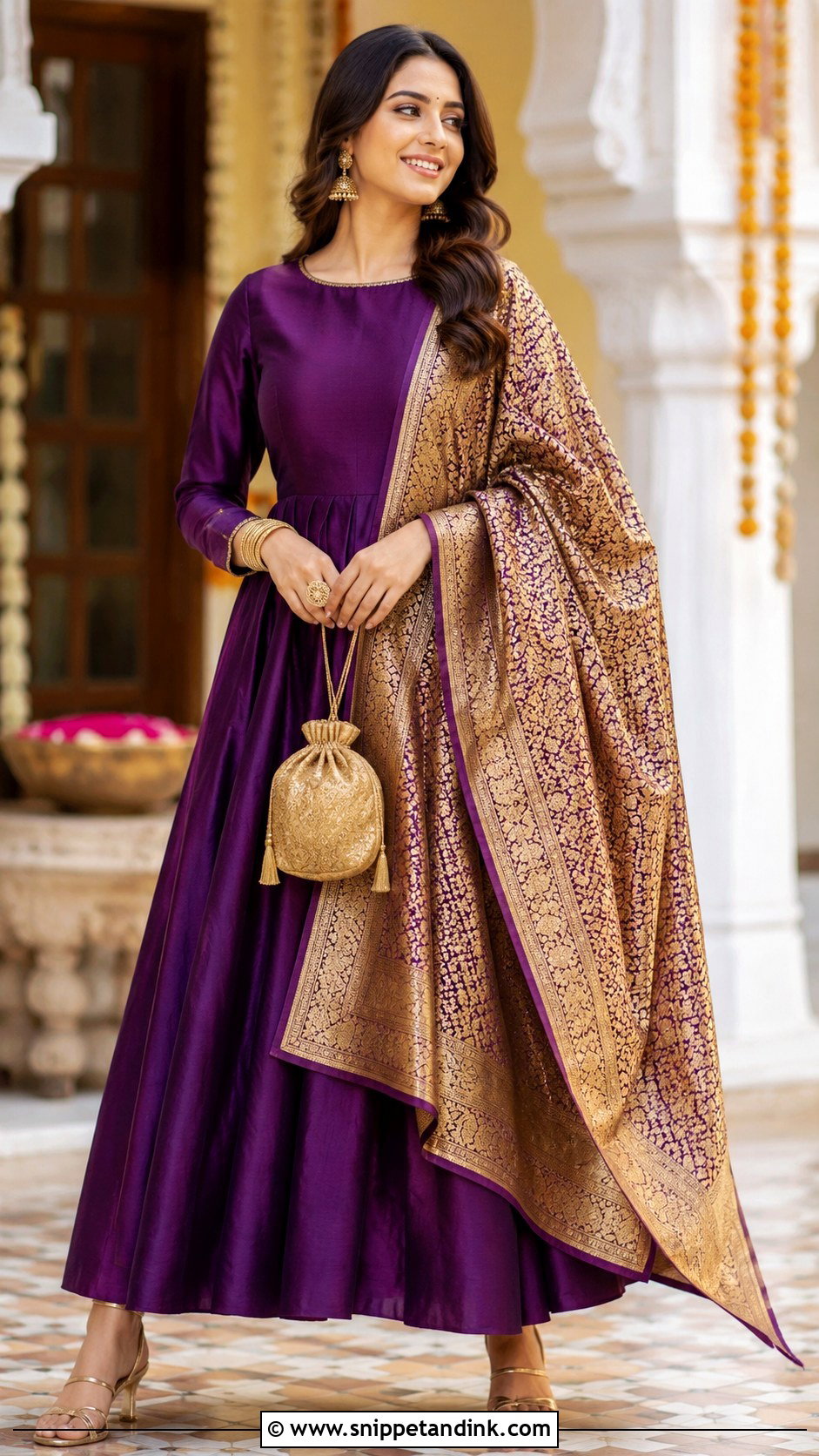 Anarkali Dress With Banarasi Dupatta - Snippet and Ink - 25 Wedding Anarkali Dress Ideas