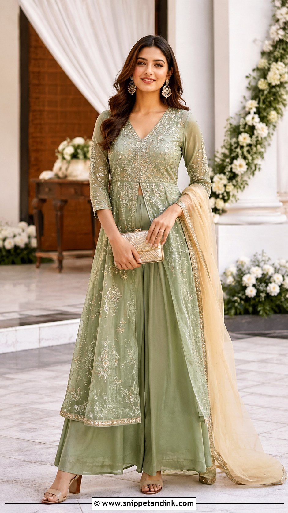 Anarkali Dress With Palazzo Pants - Snippet and Ink - 25 Wedding Anarkali Dress Ideas